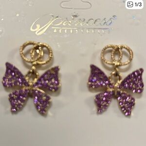 Crystal Butterfly Earrings